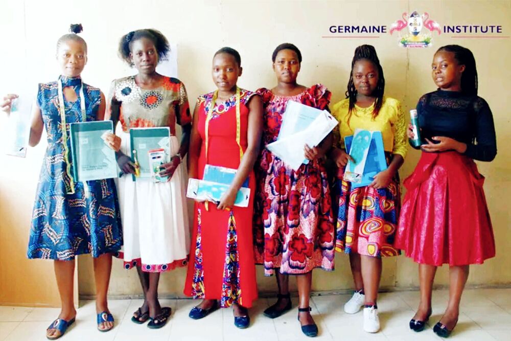 Fashion & Design trainees with their own designs