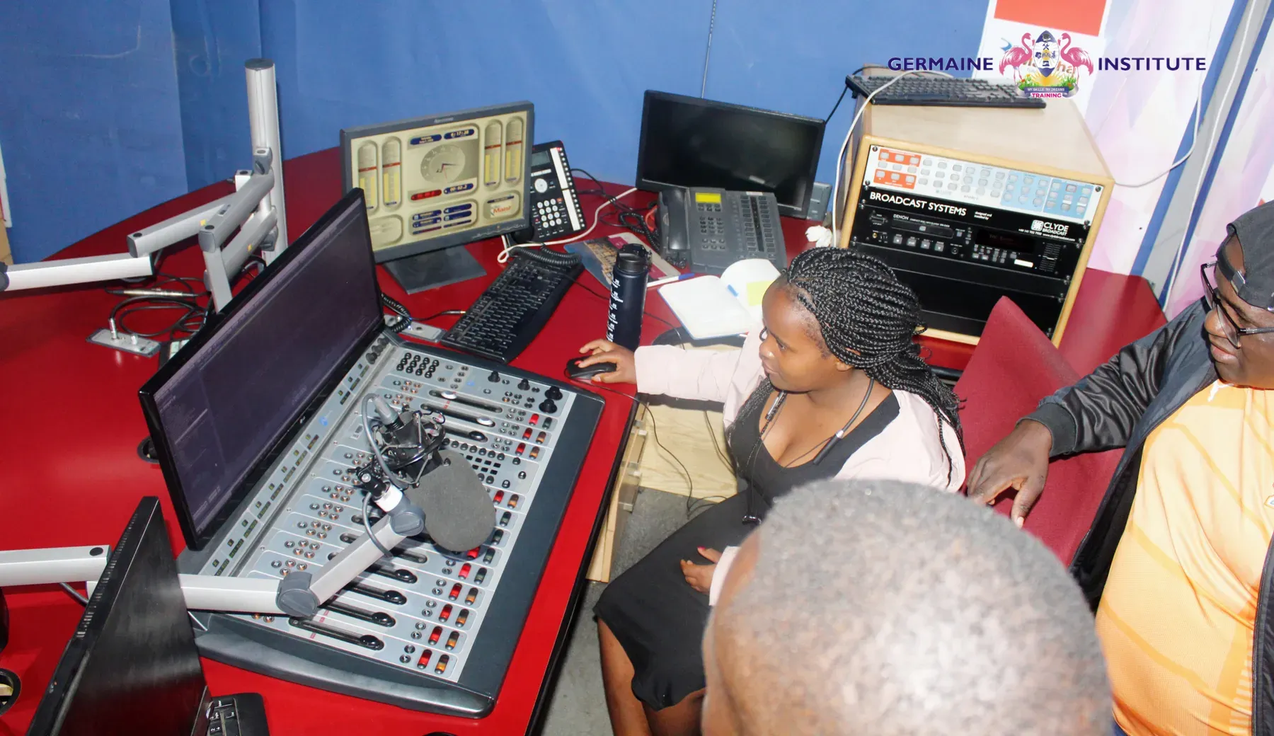 School of Journalism & Mass Communication students in practical training at Germaine Institute